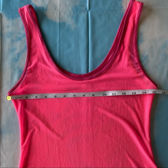 American Apparel Hot pink Sheer Bodysuit CA - Picture 4 of 5